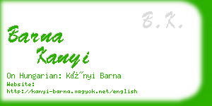 barna kanyi business card